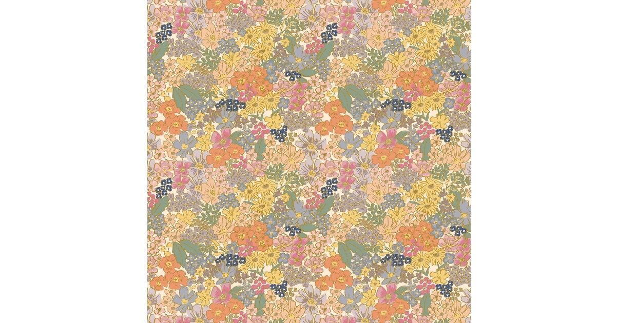 Coton Rifle Paper English Rose Mimi Blush Metallic 20 x 110 cm